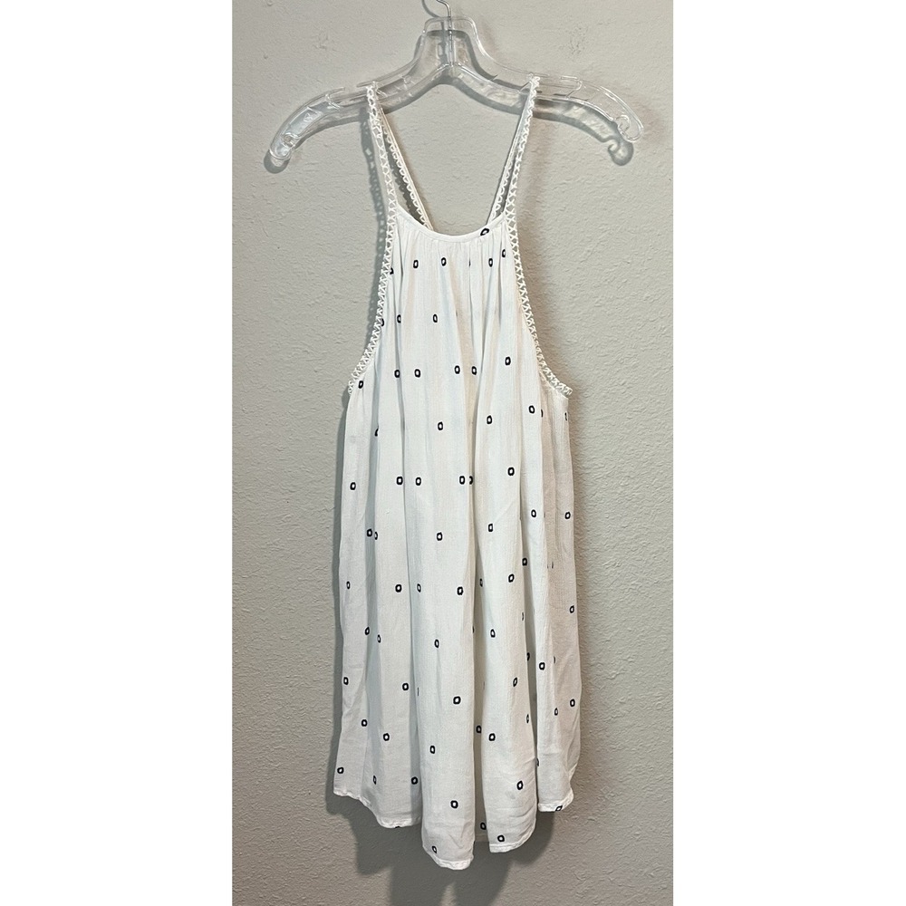 O'Neill Sundress Short Med Cream Cotton Swing Dress Strappy Boho Beach Cottage